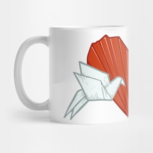 Origami bird couple in love Mug